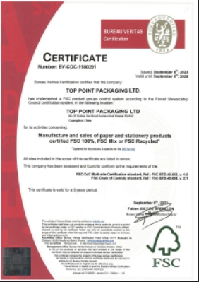 FSC certificate